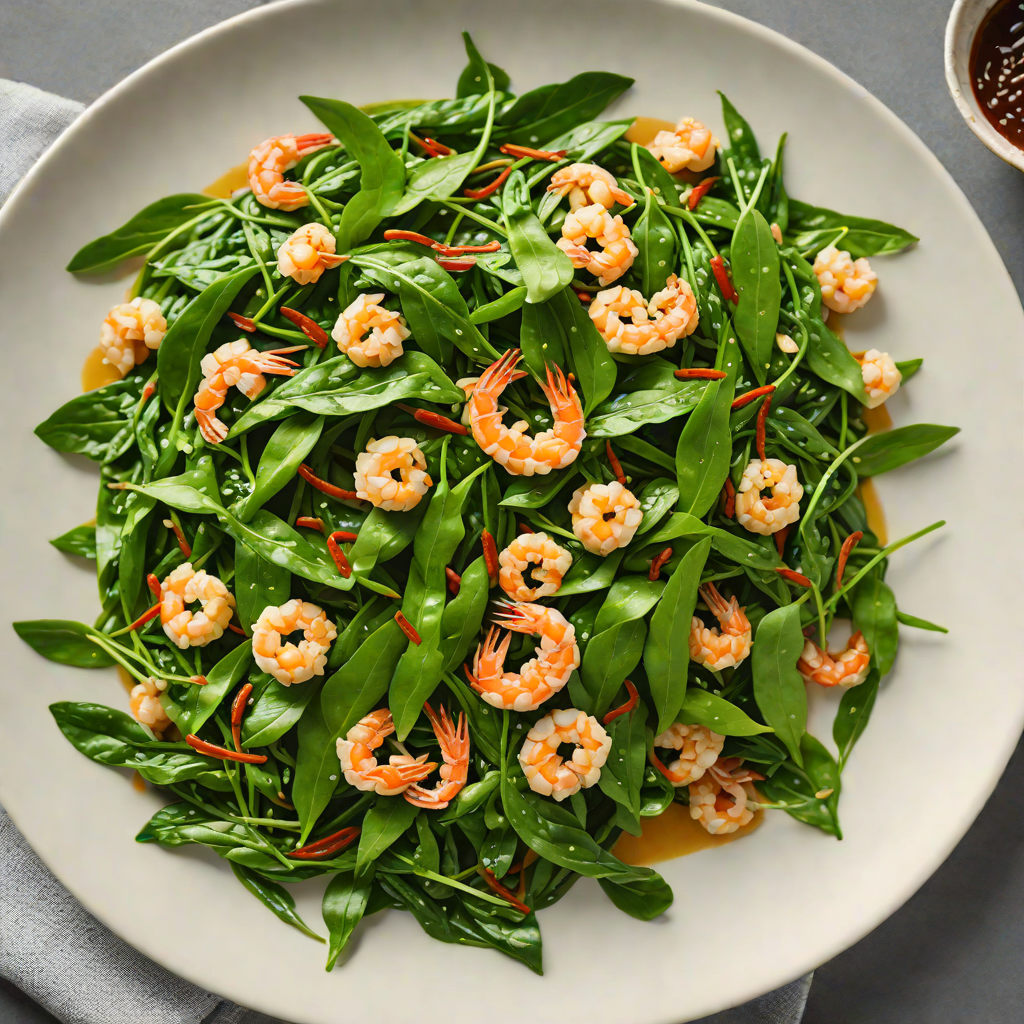 Sautéed Water Spinach with Garlic and Fermented Shrimp Paste