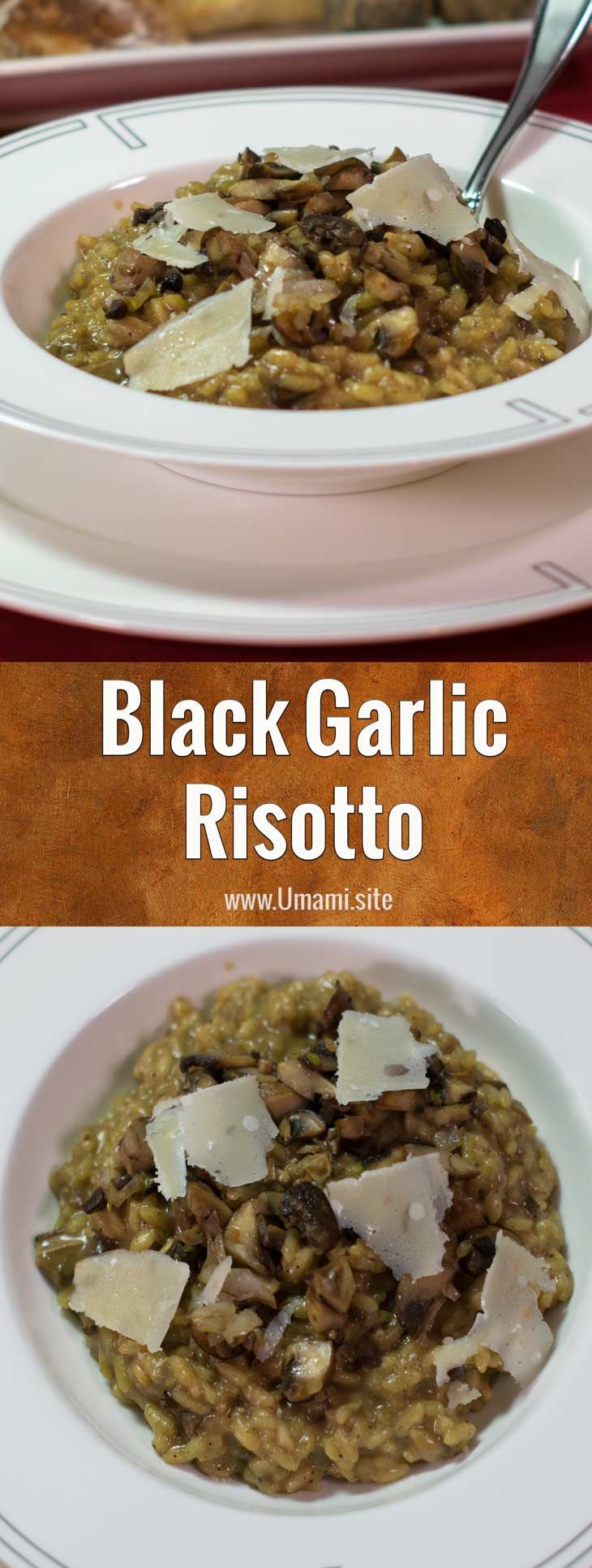 Interstellar Black Garlic and Mushroom Risotto