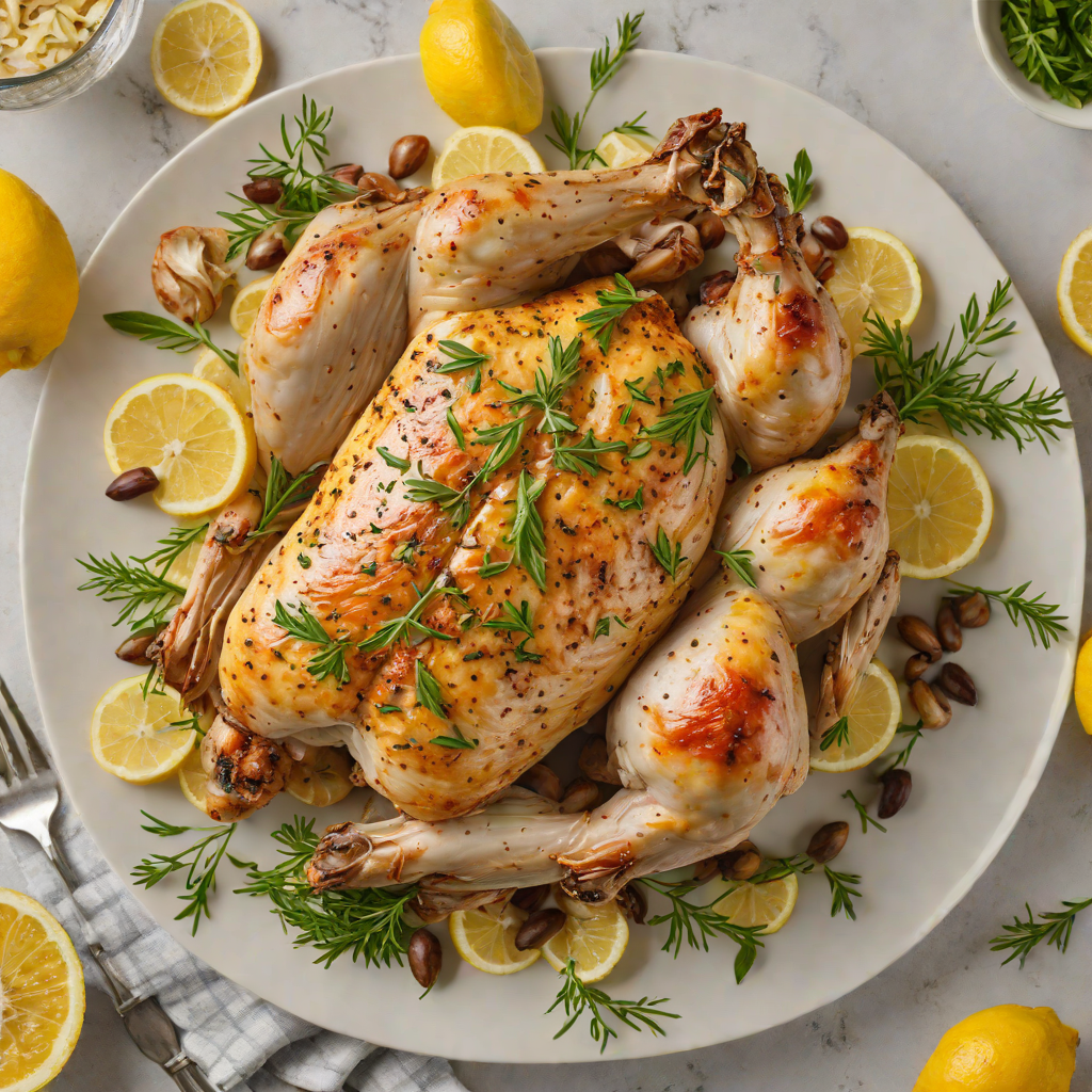Italian Oven-Roasted Herb Chicken with Lemon and Garlic