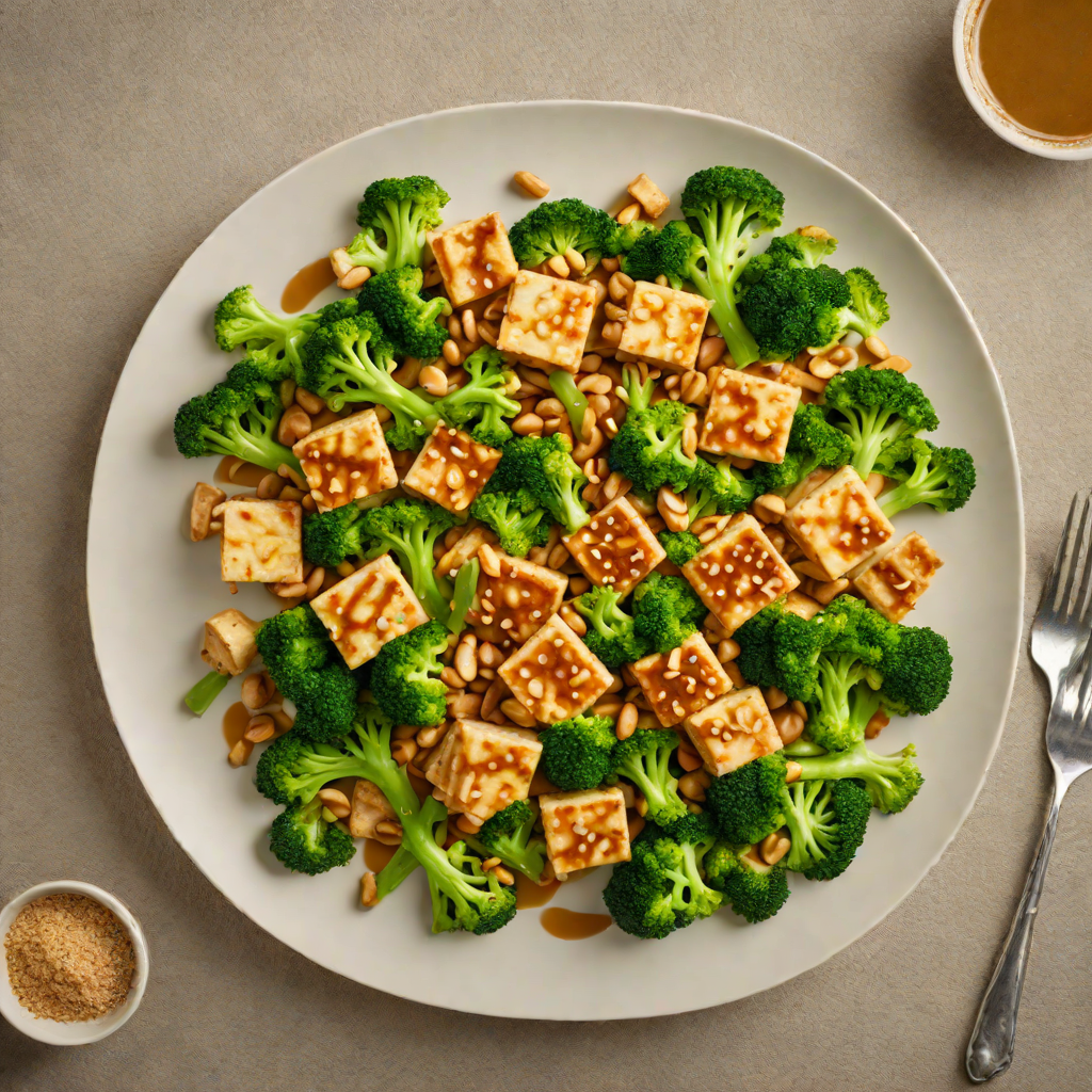 Stir-Fried Tofu with Broccoli and Cashew Sauce