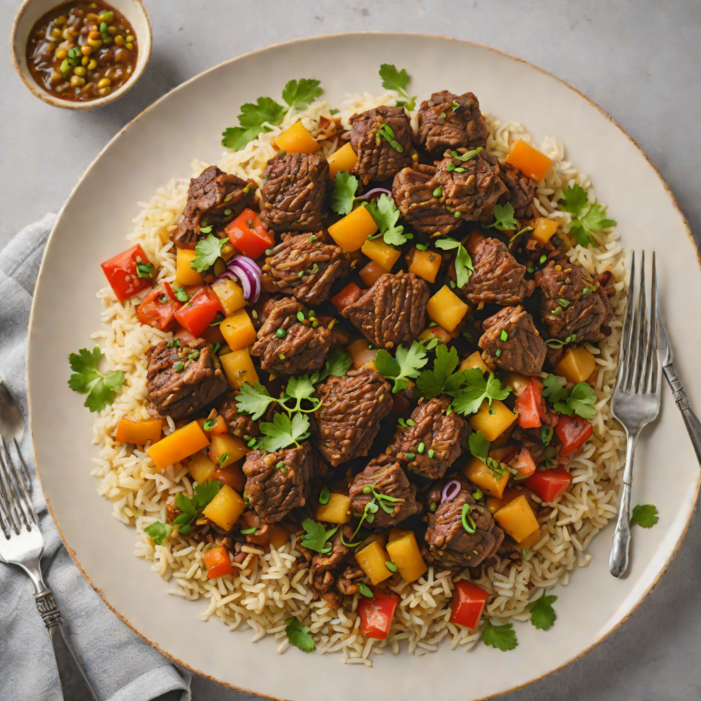 Slow-Cooked Ethiopian Spiced Lamb Tibs with Garlic