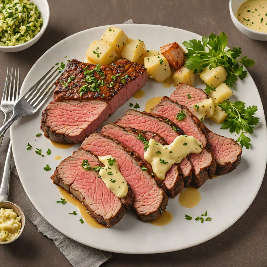 Pan-Seared Tri-Tip Steak with Garlic Herb Butter