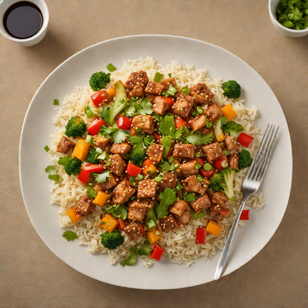 Spicy Pork Stir-Fry with Cauliflower Rice