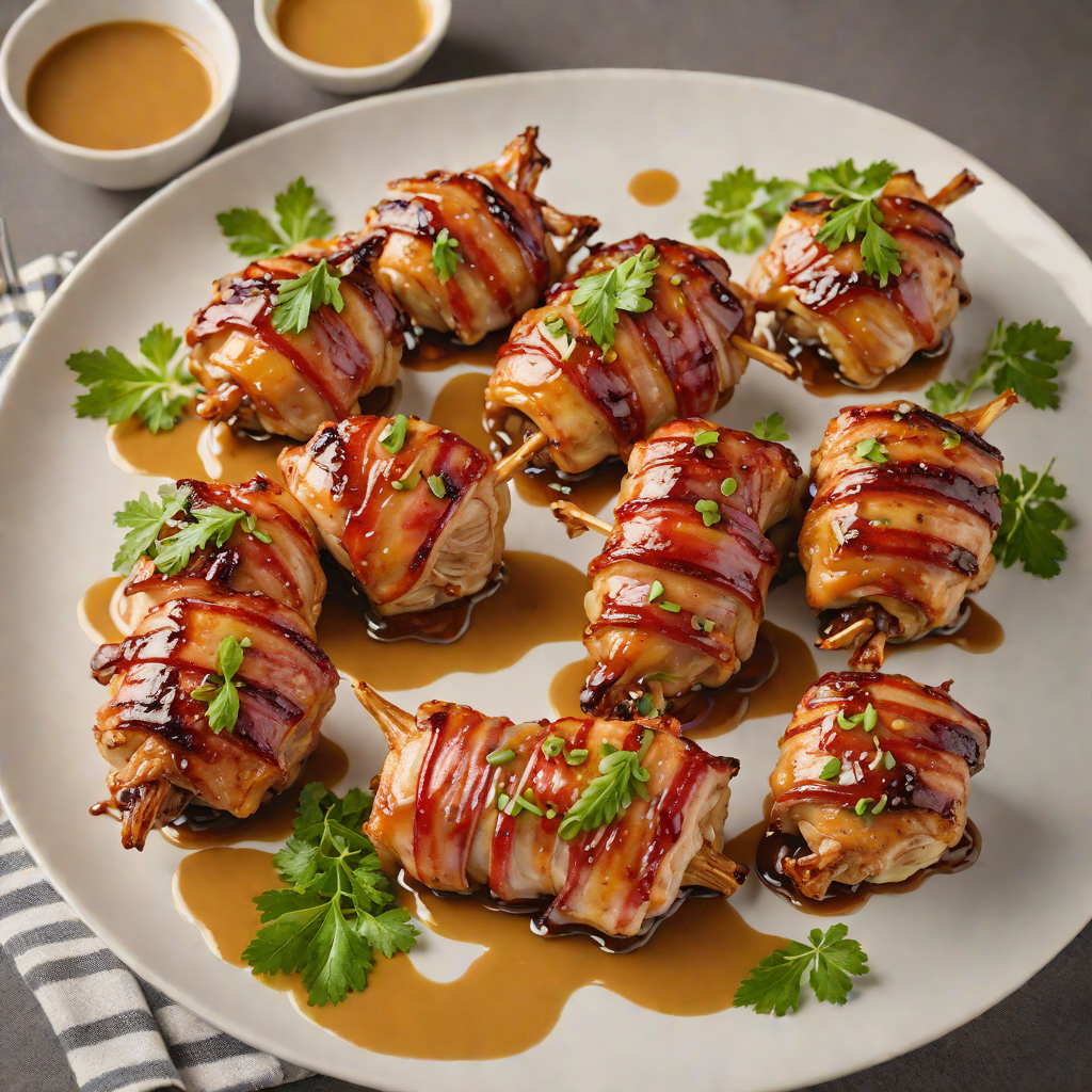 Bacon-Wrapped Chicken Thighs with Maple Mustard Glaze