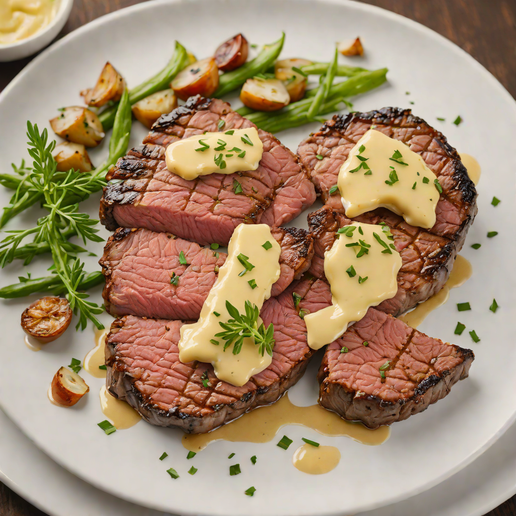 Grilled Midwest Beef Steak with Garlic Butter