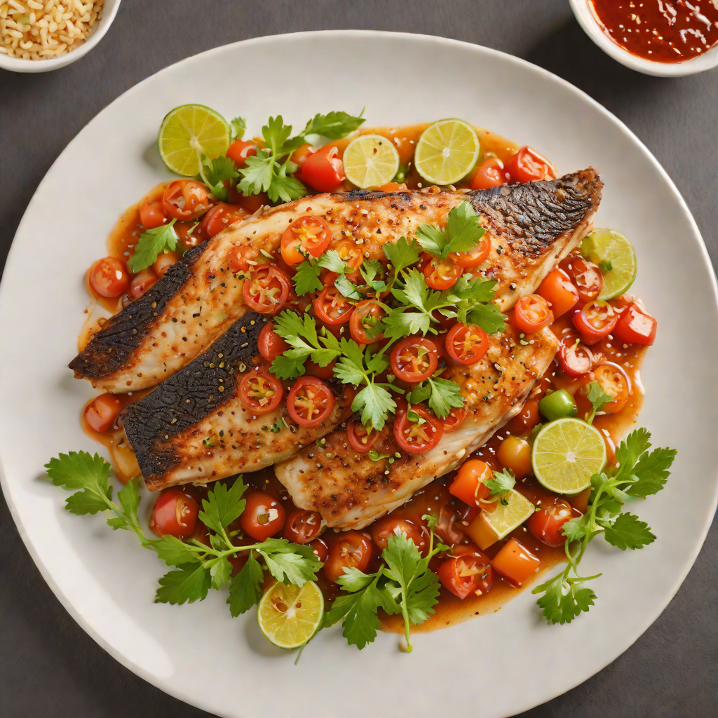 Pan-Fried Tilapia with Tomato and Ginger Filipino-Style Sauce