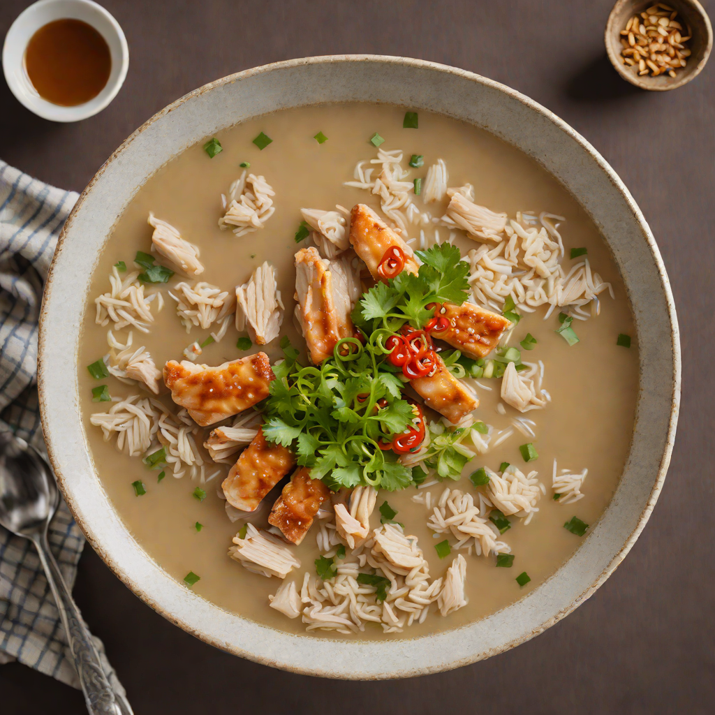 Miso-Infused Chicken and Ginger Congee for Cold Comfort