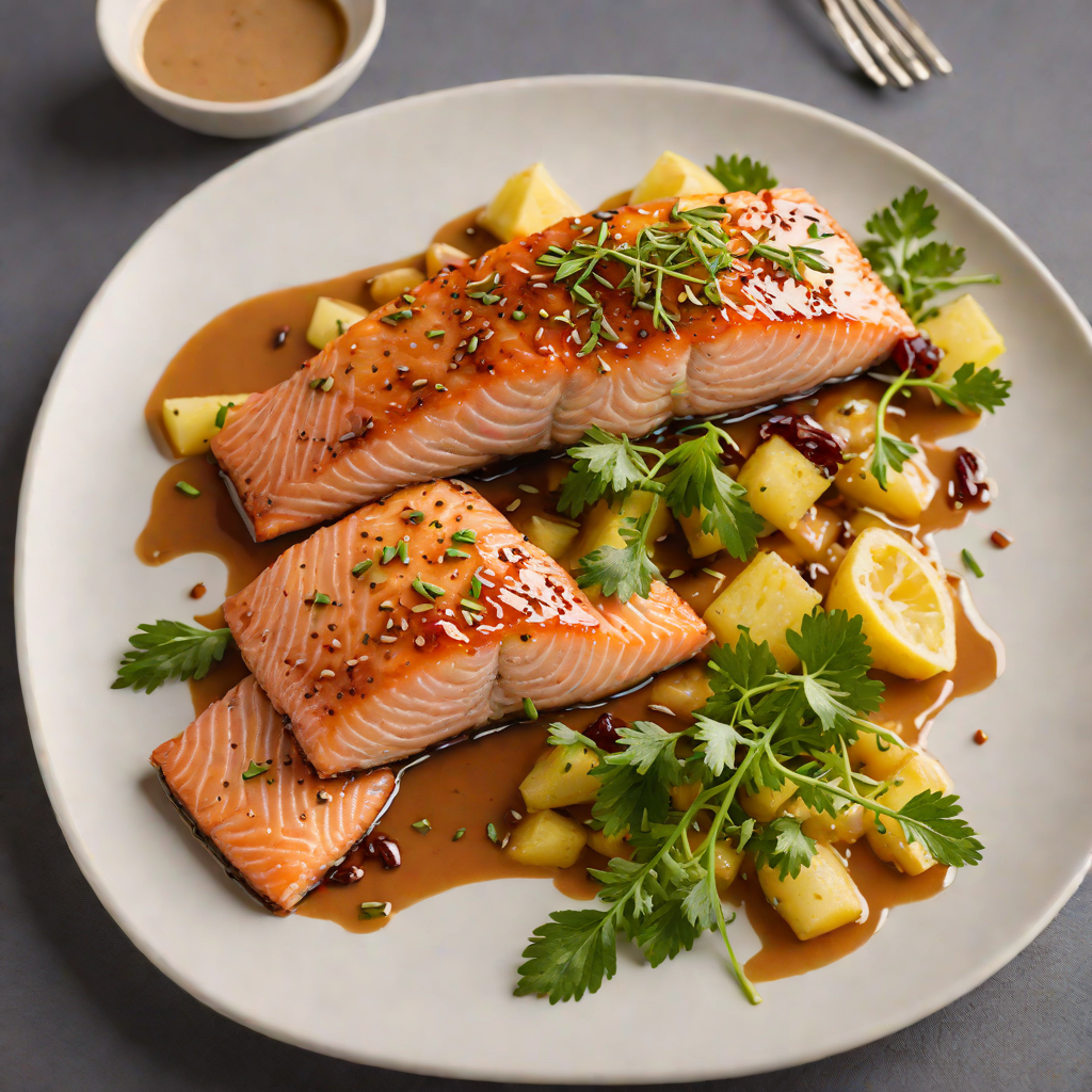 Oven-Roasted Salmon with Miso-Maple Glaze