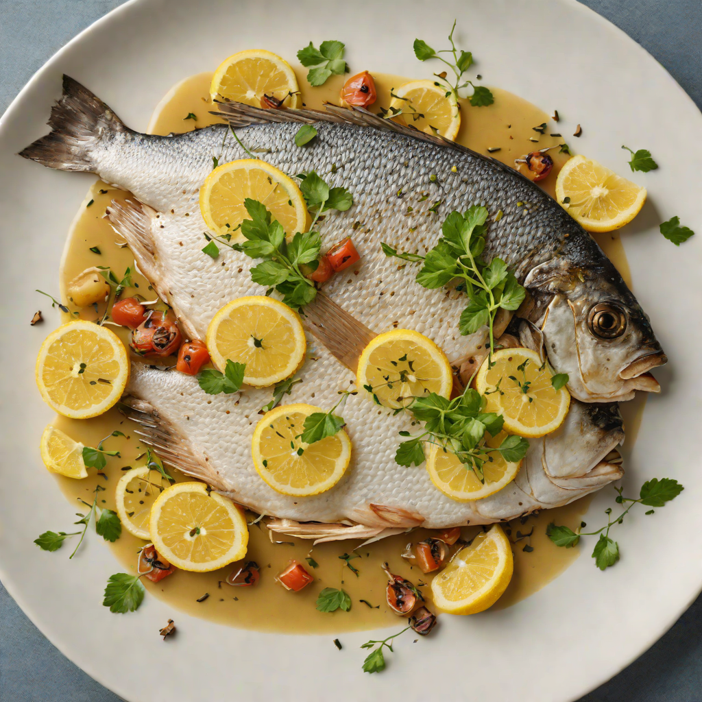 Pan-Seared Sea Bream with Lemon-Oregano Olive Oil Sauce