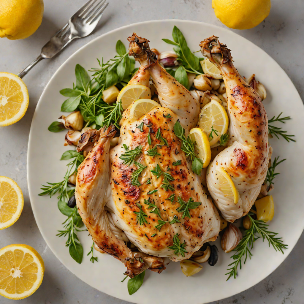 Mediterranean Herb-Roasted Chicken with Garlic and Lemon