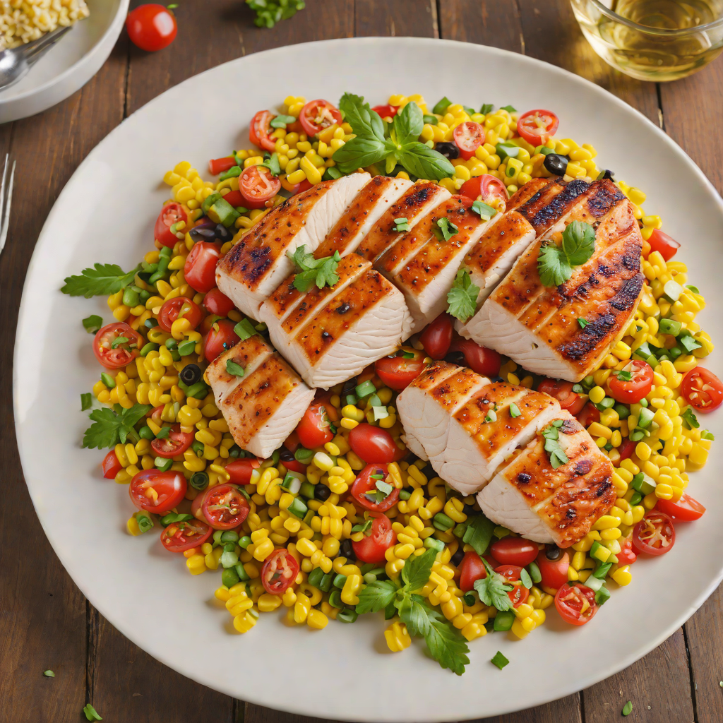 Pan-Seared Chicken with Summer Corn and Tomato Succotash