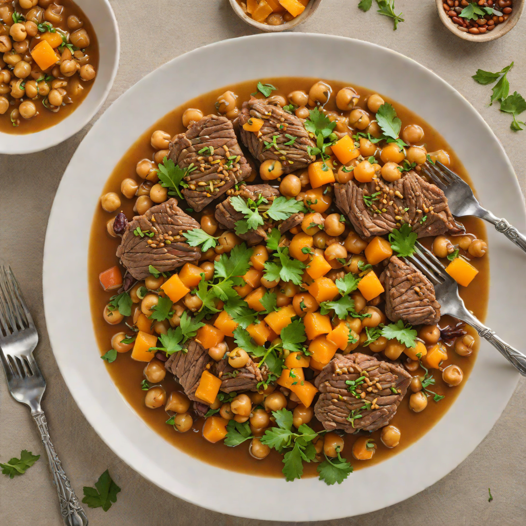 Slow Cooker Moroccan-Spiced Lamb with Chickpeas and Apricots