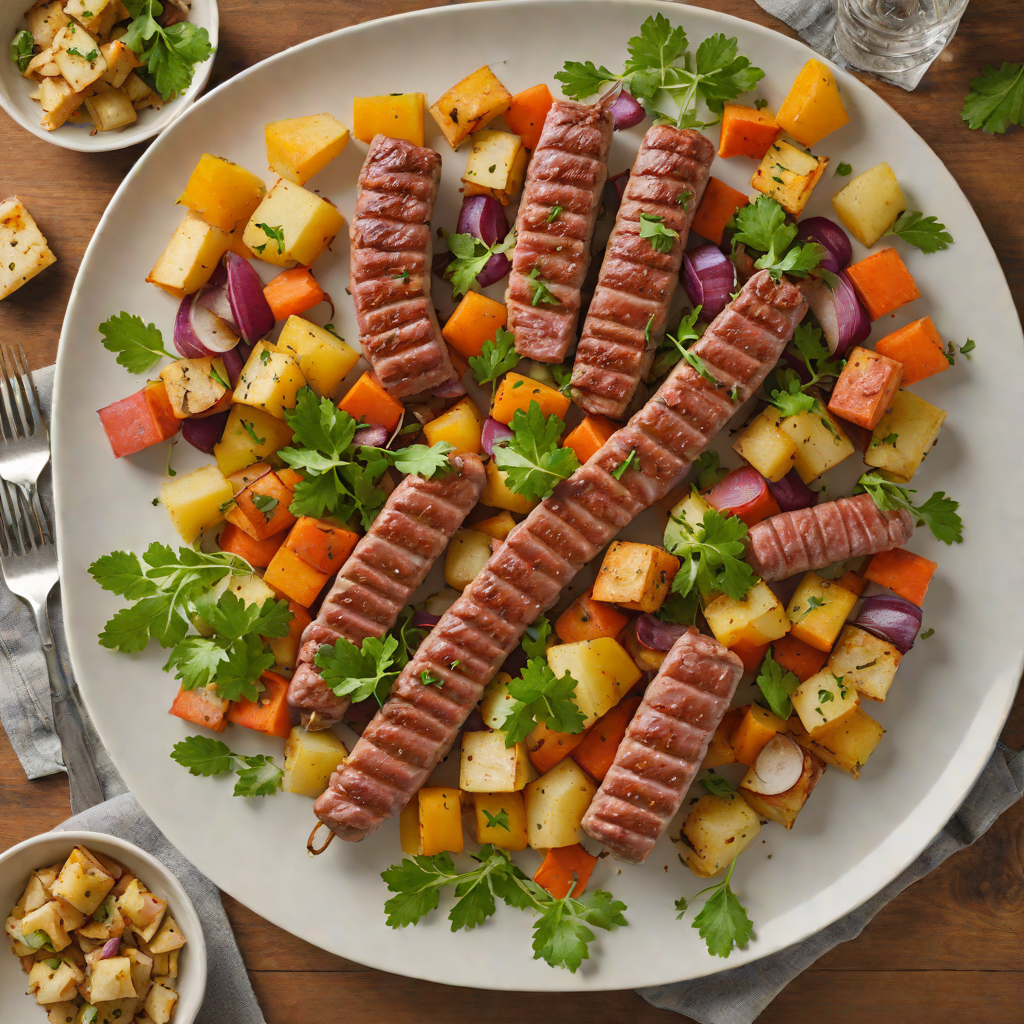 Sheet Pan Midwestern Sausage and Root Vegetables