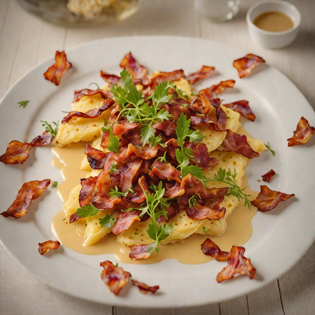 Bryndzové Halušky with Crispy Bacon