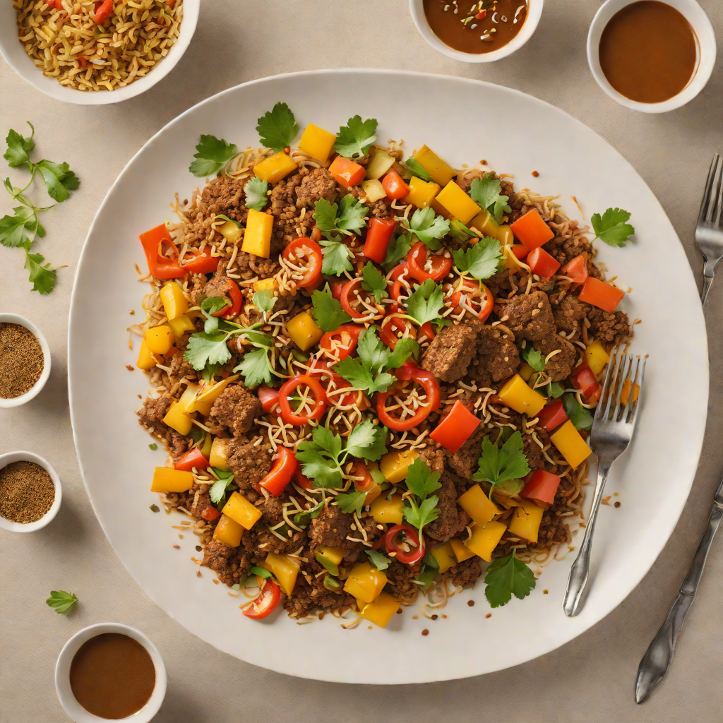 Injera-Spiced Vegetable Stir Fry with Berbere Sauce