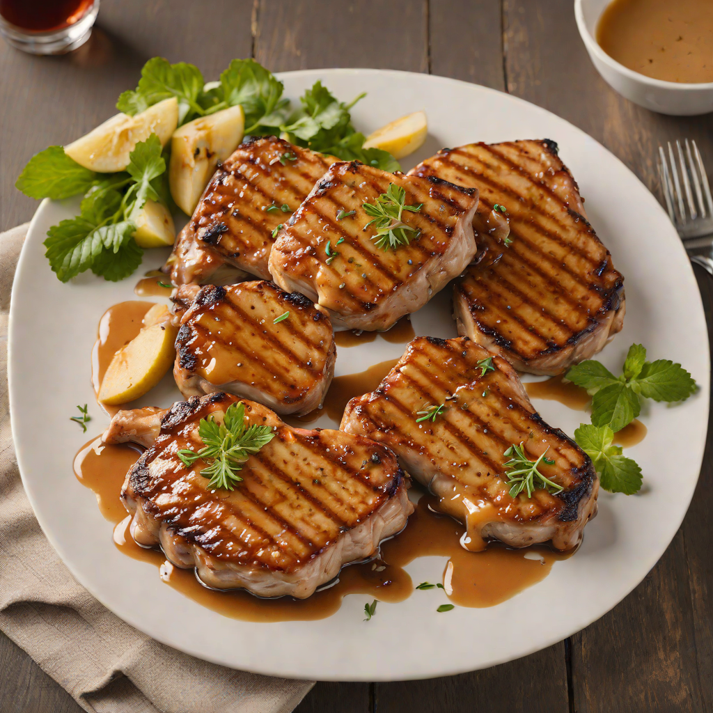 Grilled Midwest-Style Pork Chops with Apple Cider Glaze