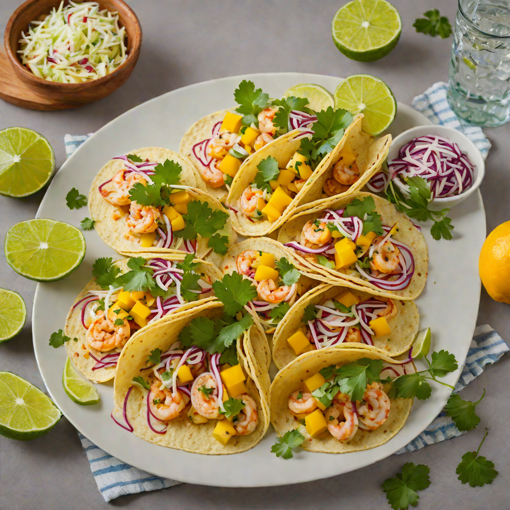 Mango-Lime Shrimp Tacos with Cilantro Slaw