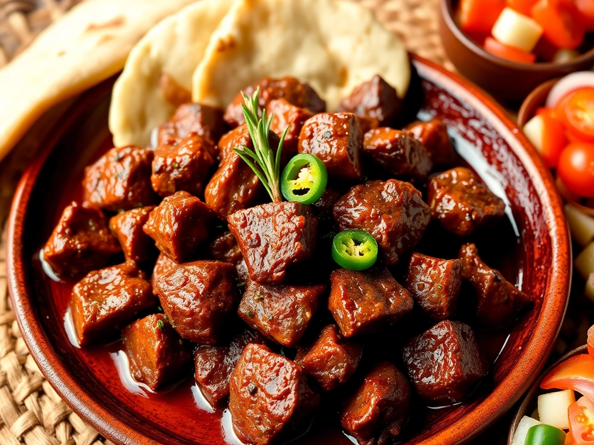Coffee-Spiced Beef Tibs with Roasted Berbere Vegetables