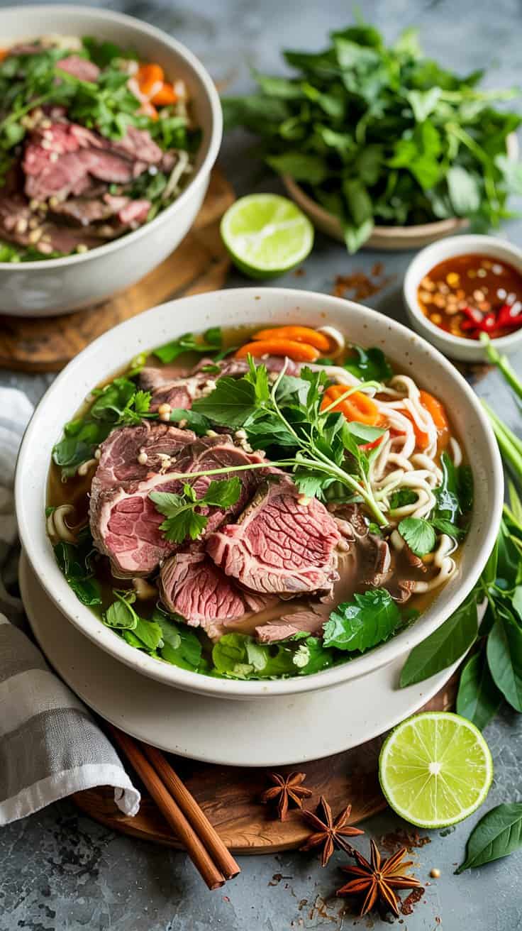 Pho-Inspired Slow Cooker Beef Noodle Soup