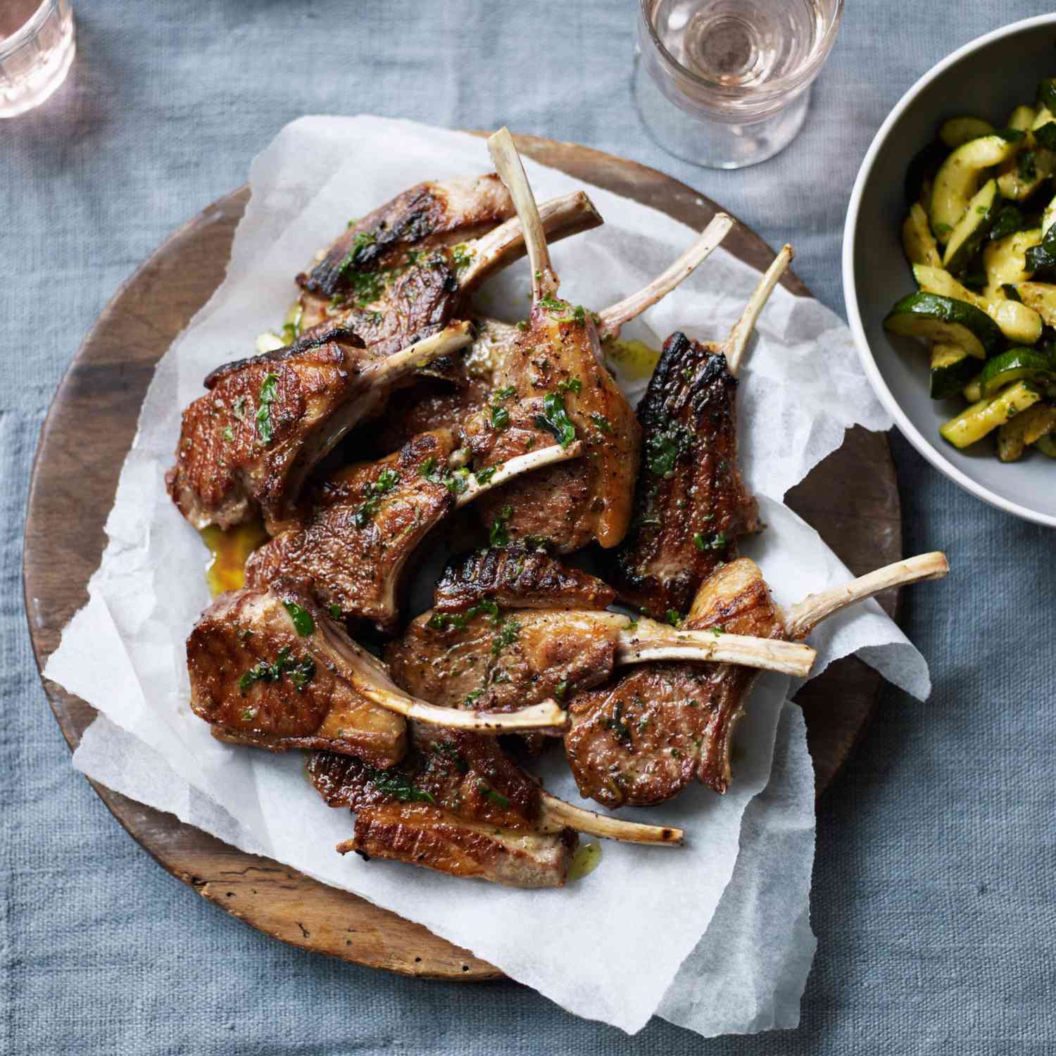 Patagonian-Style Grilled Lamb Chops with Chimichurri
