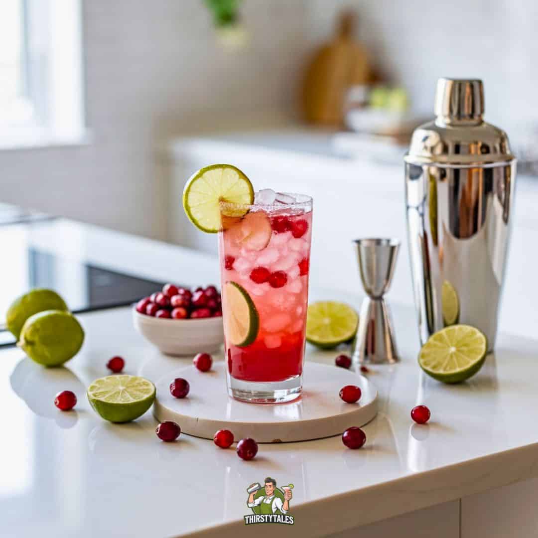 Vodka Cranberry Lime Fizz