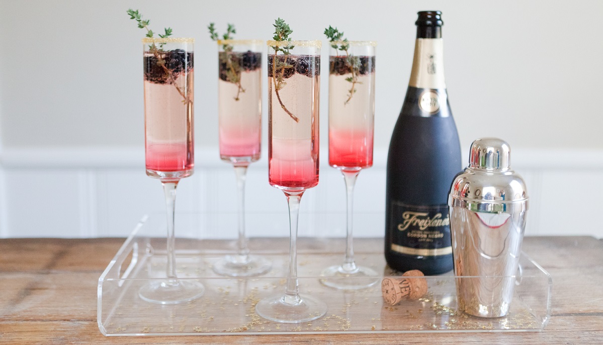 Sunset Peach & Thyme Sparkler