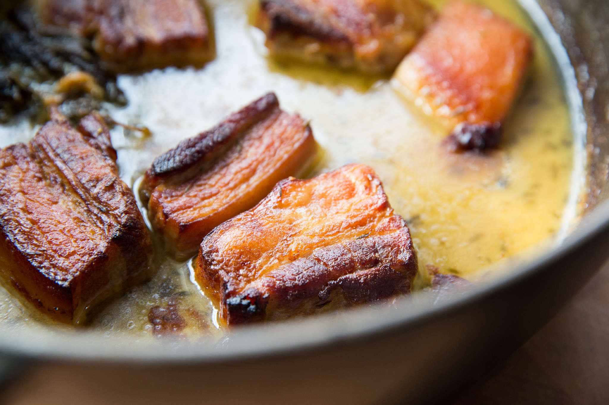 Slow-Cooked Braised Pork Belly with Coconut Caramel Sauce