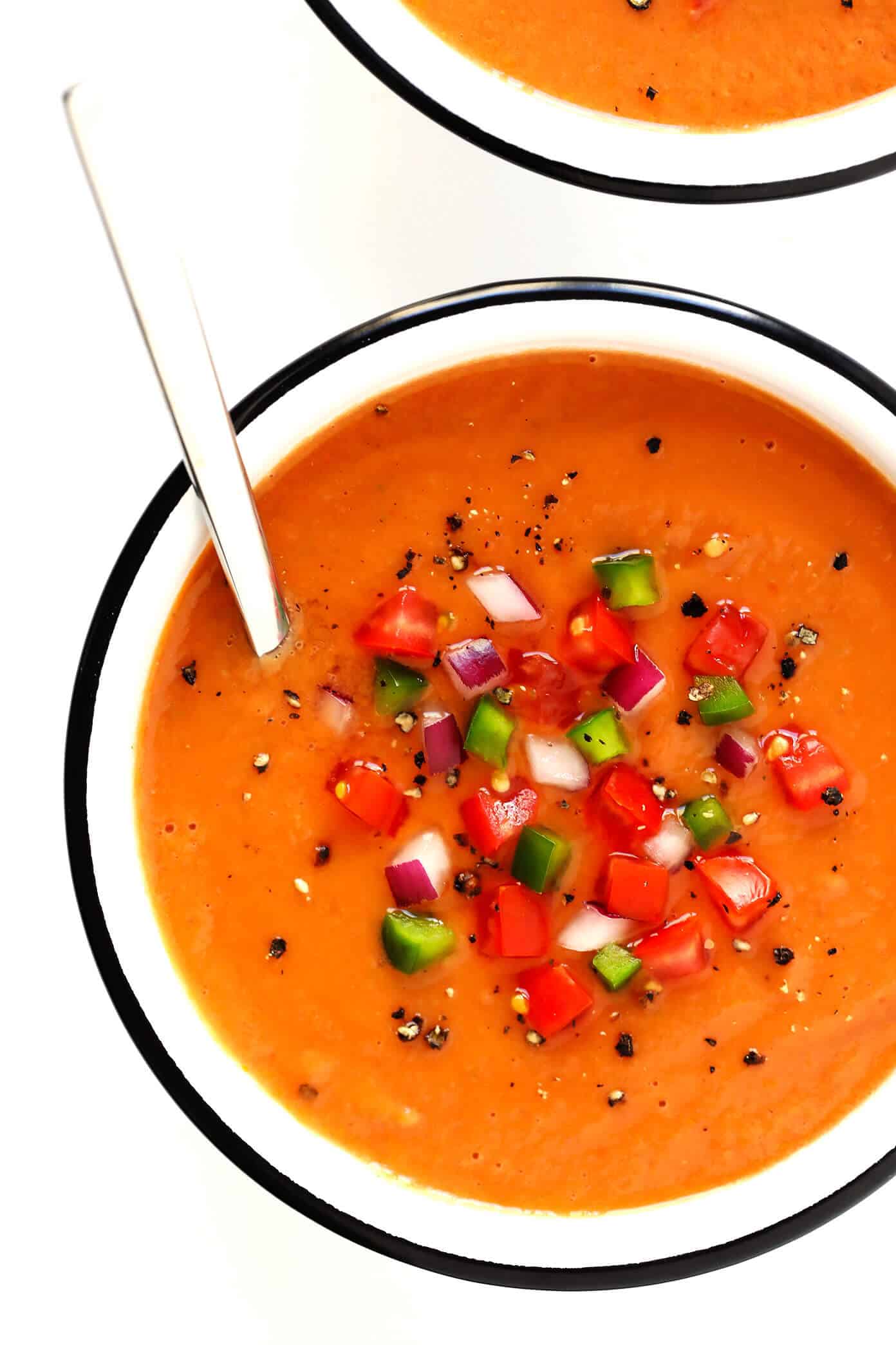 Chili-Infused Tomato Gazpacho with Cucumber and Jalapeño