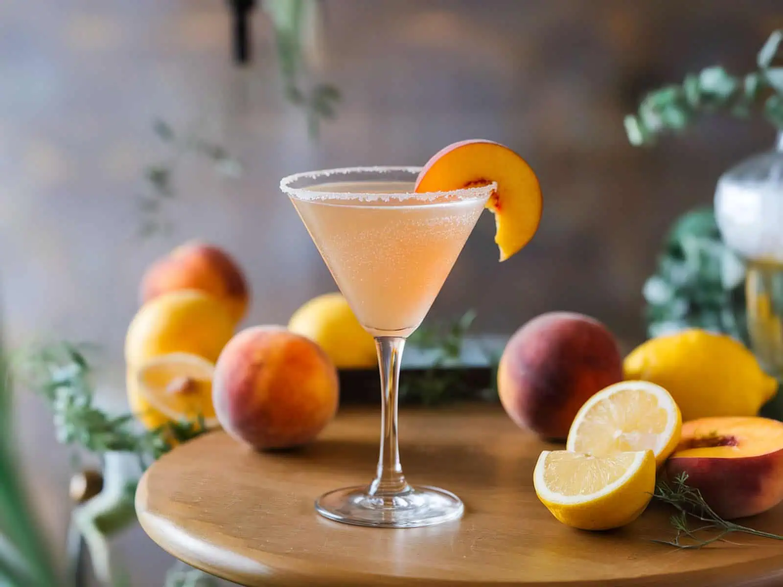 Southern Peach Whiskey Fizz