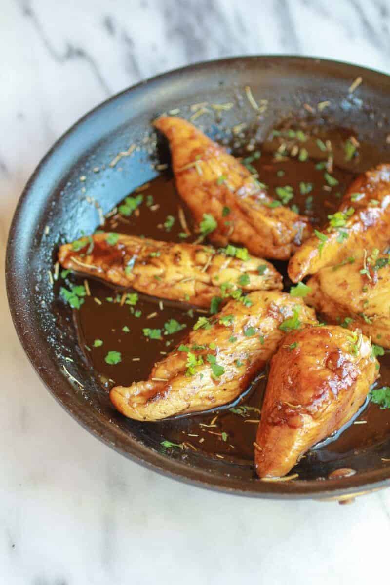 Pan-Seared Chicken with Half-Orange Balsamic Glaze