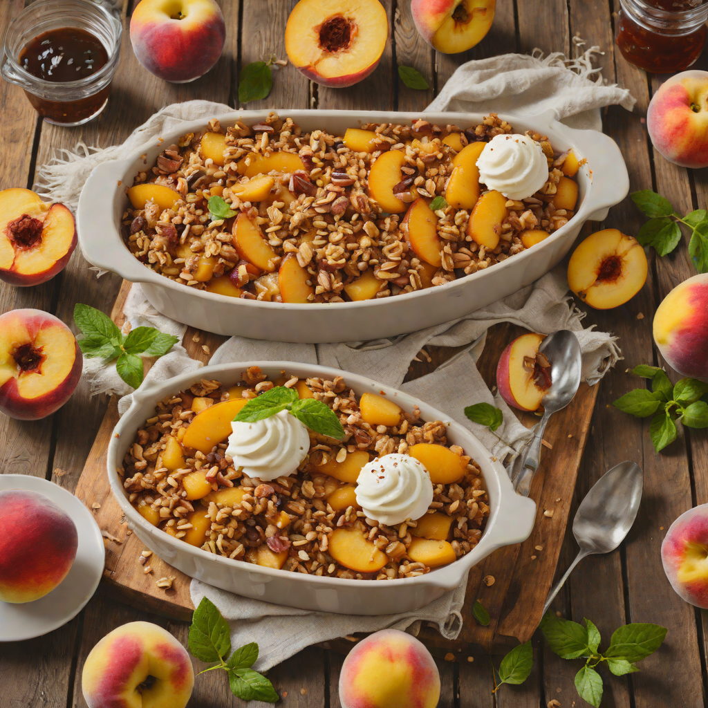 Half-Baked Bourbon Peach Crisp