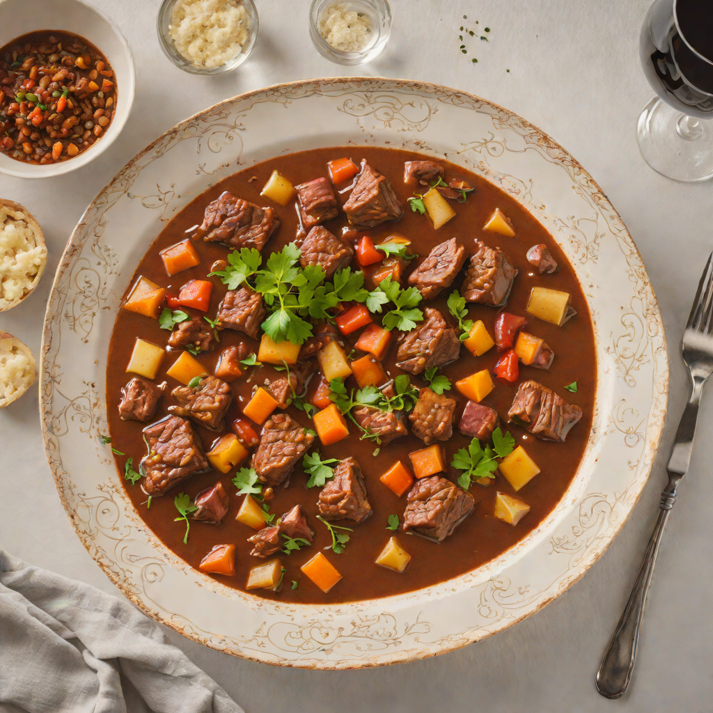 Slow-Cooked Spanish Beef Stew with Paprika and Red Wine