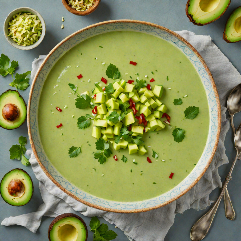 No-Bake Chilled Cucumber and Avocado Soup