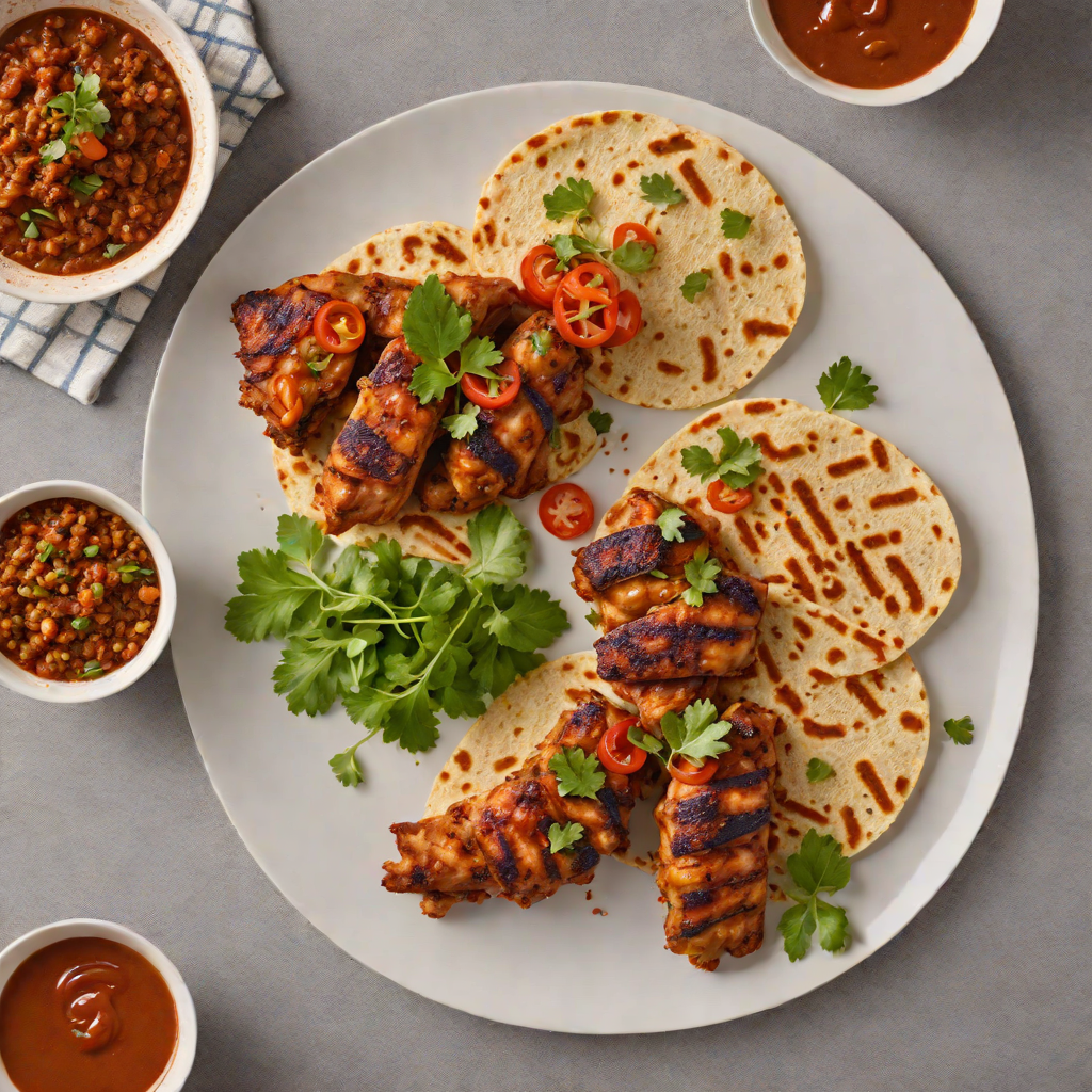 Berbere-Spiced Grilled Chicken with Injera-Inspired Flatbread