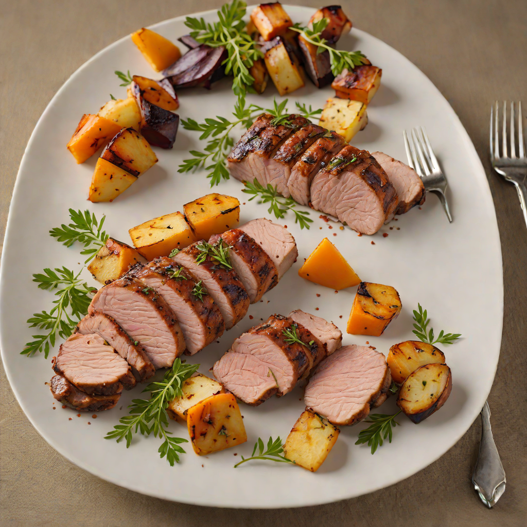 Northern Spice-Rubbed Pork Tenderloin with Roasted Root Vegetables