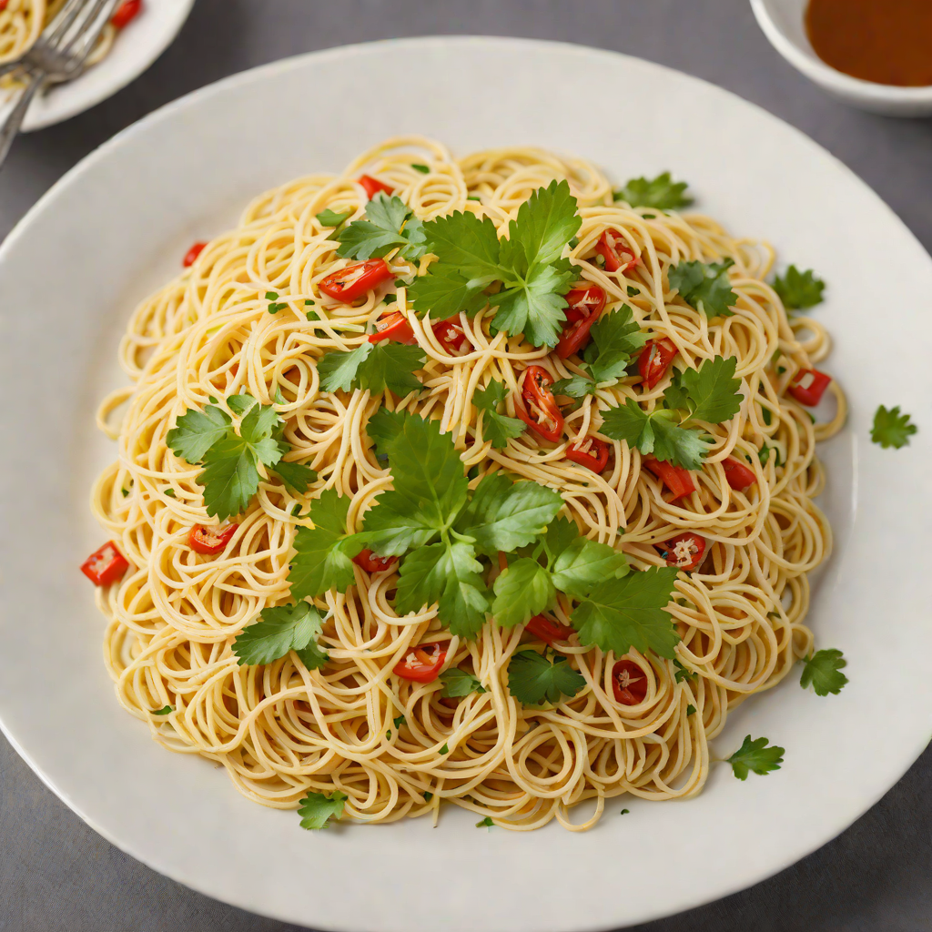 Quick Spaghetti Aglio e Olio with Chili and Parsley