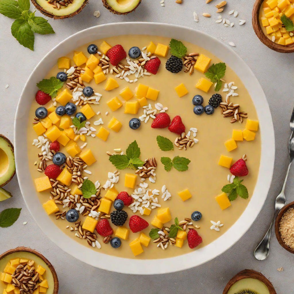 Tiki-Inspired Coconut Mango Smoothie Bowl