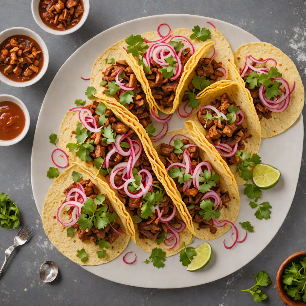 Tamarind-Spiced Pork Tacos with Pickled Red Onions and Cilantro