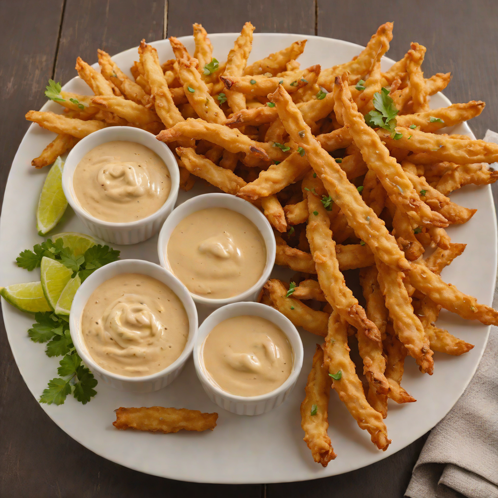 Beer-Battered Sidewinder Fries with Chipotle Citrus Dip