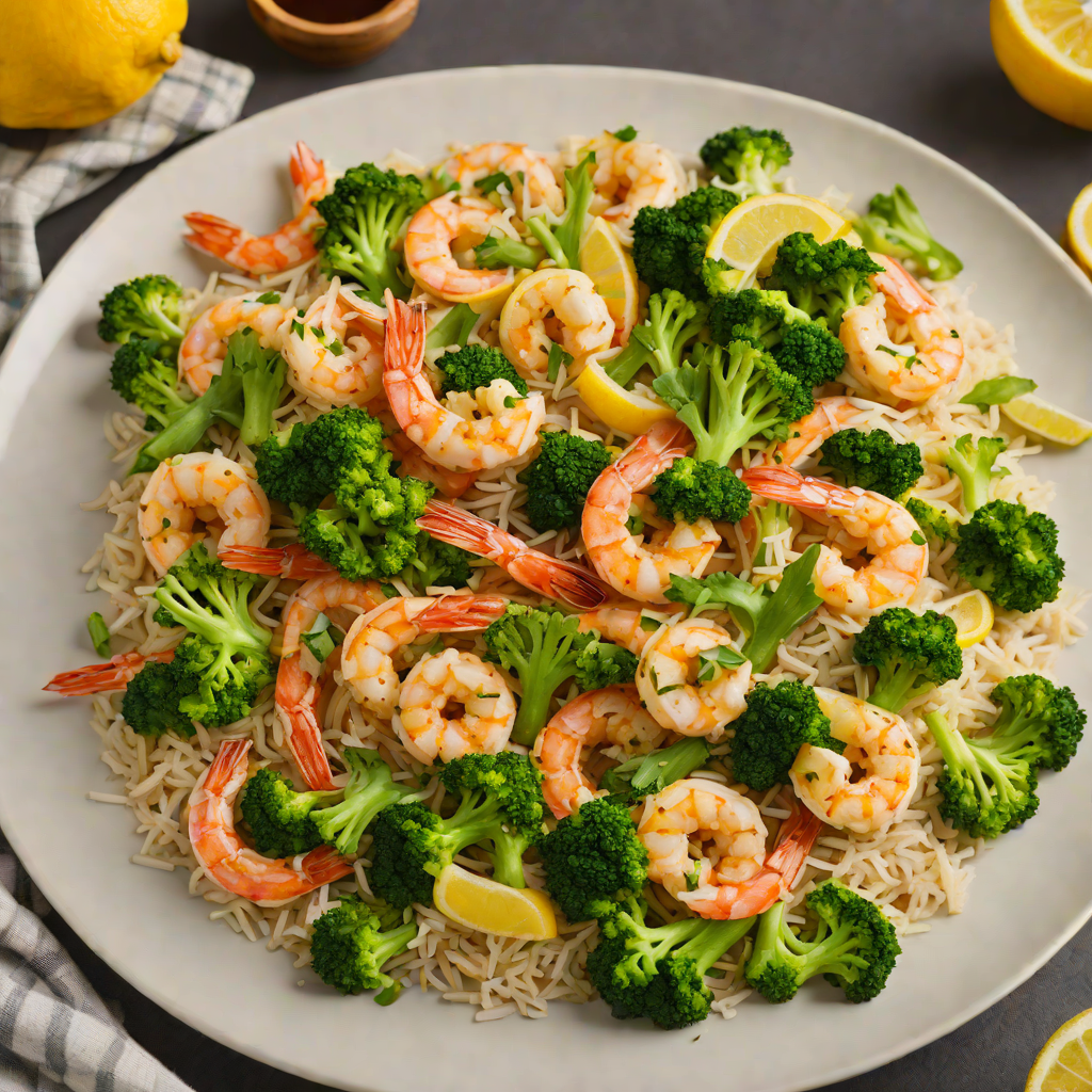 Lemon-Garlic Shrimp Stir Fry with Broccoli and Rice