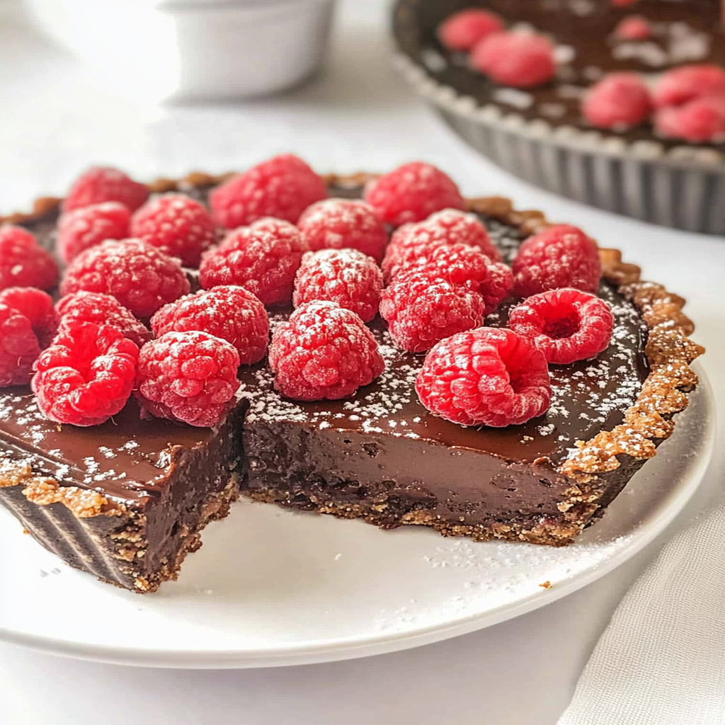No-Bake Chocolate Raspberry Tart