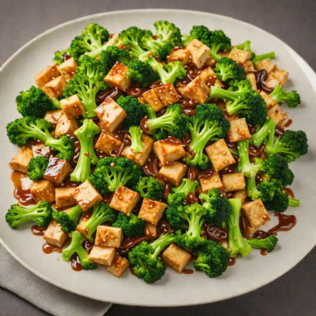 Vegetarian Stir-Fry with Tofu, Broccoli, and Ginger Soy Sauce