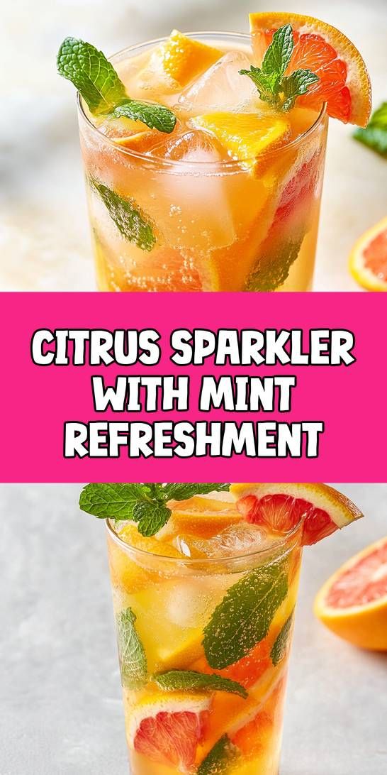 Ginger-Mint Sparkling Citrus Cooler