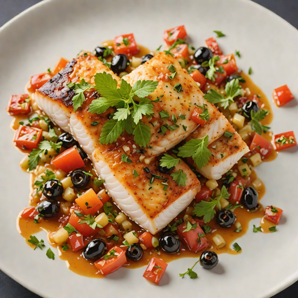 Pan-Roasted Cod with Tomato and Olive Sofrito
