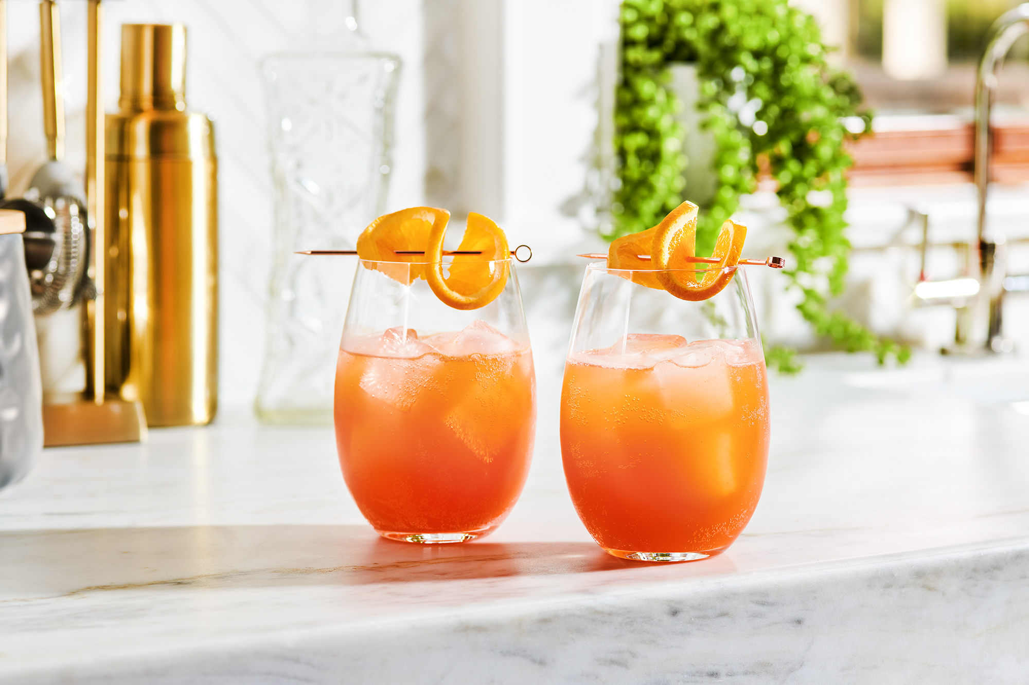 Aperol Citrus Granita with Sparkling Water