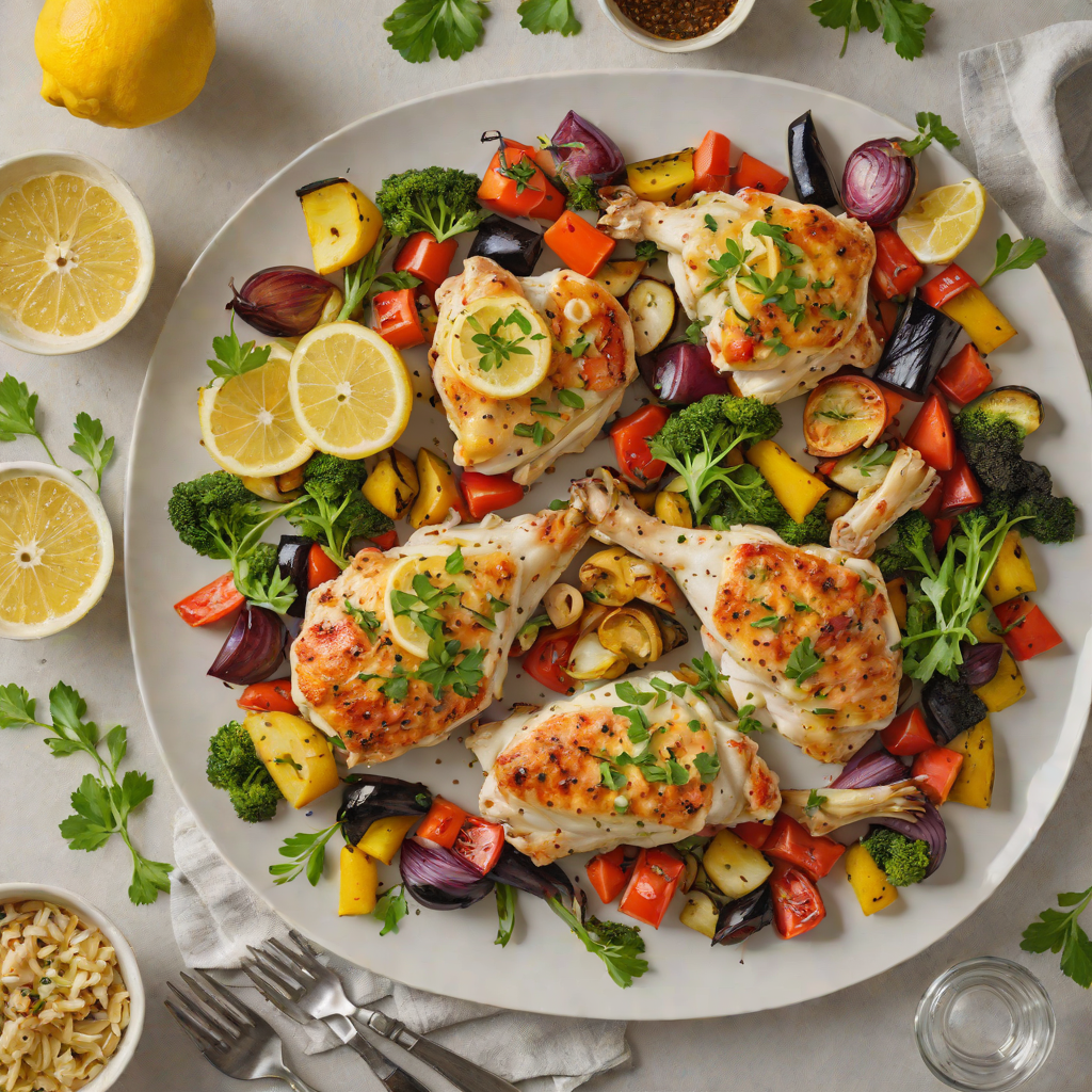 Sheet Pan Lemon-Garlic Chicken with Jazzed-Up Roasted Vegetables