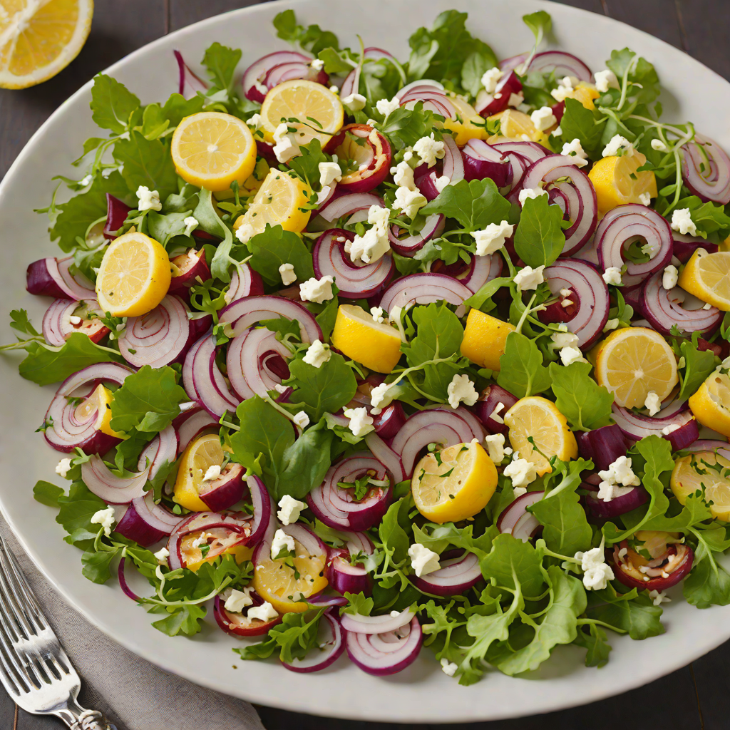 Red Onion and Feta Salad with Lemon Vinaigrette