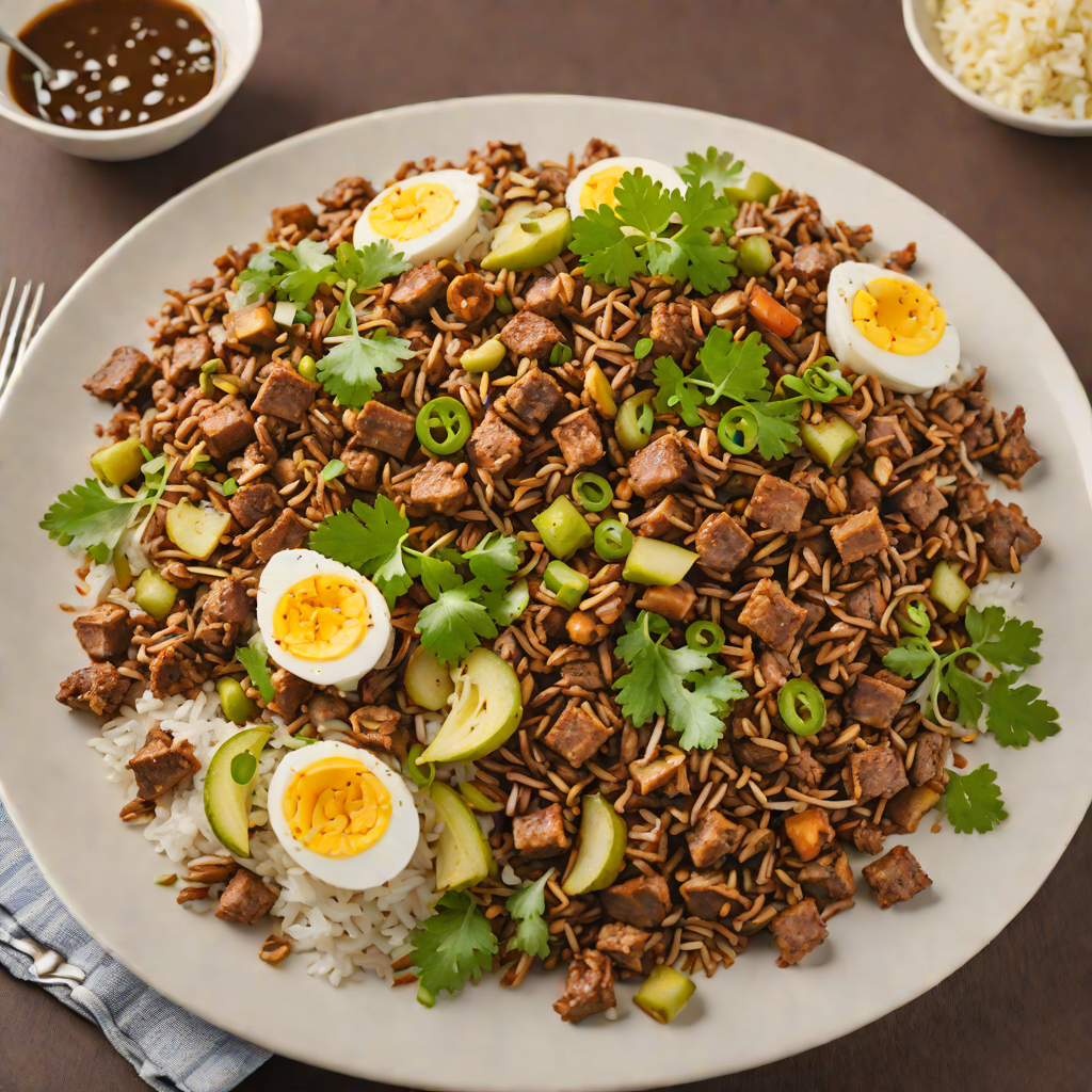 Vinegar-Marinated Pork Sisig with Sizzling Onions