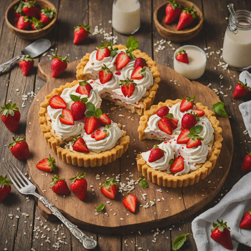 Strawberry Shortbread Milkshake Pie