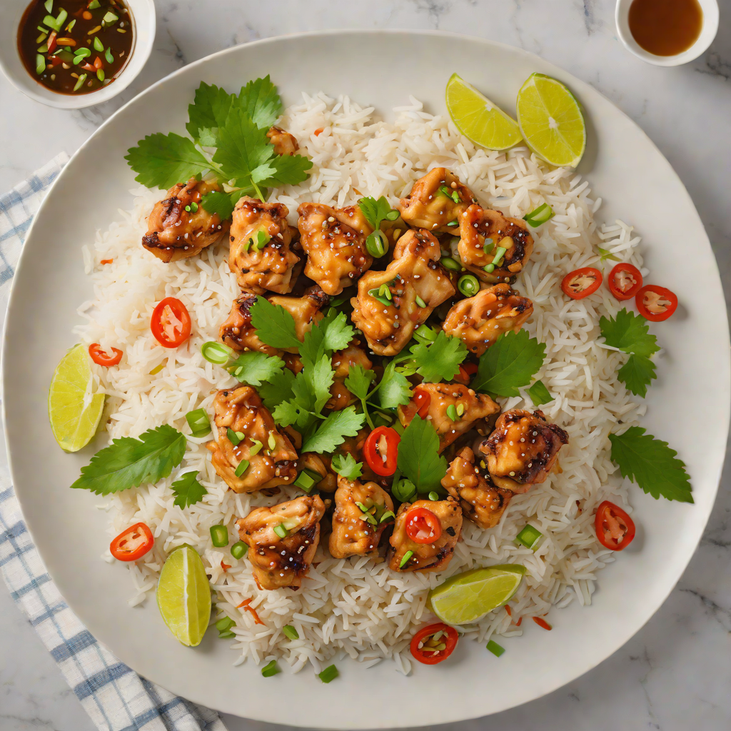 Stir-Fried Vietnamese Lemongrass Chicken with Jasmine Rice
